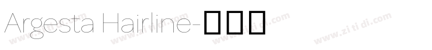 Argesta Hairline字体转换